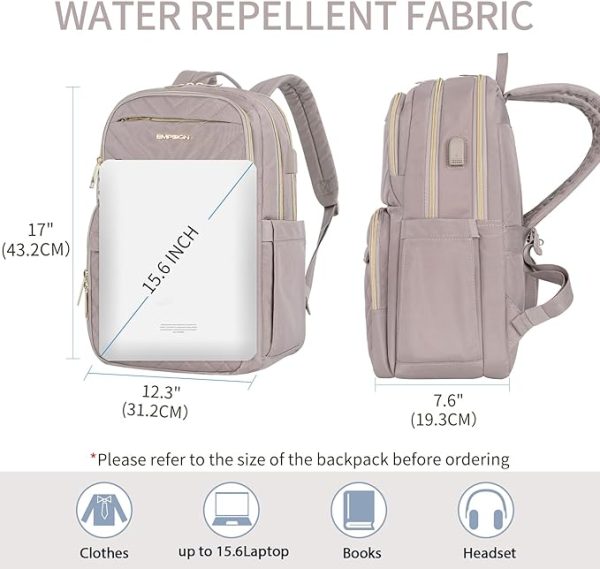 EMPSIGN Laptop Backpack Purse for Women - Image 3